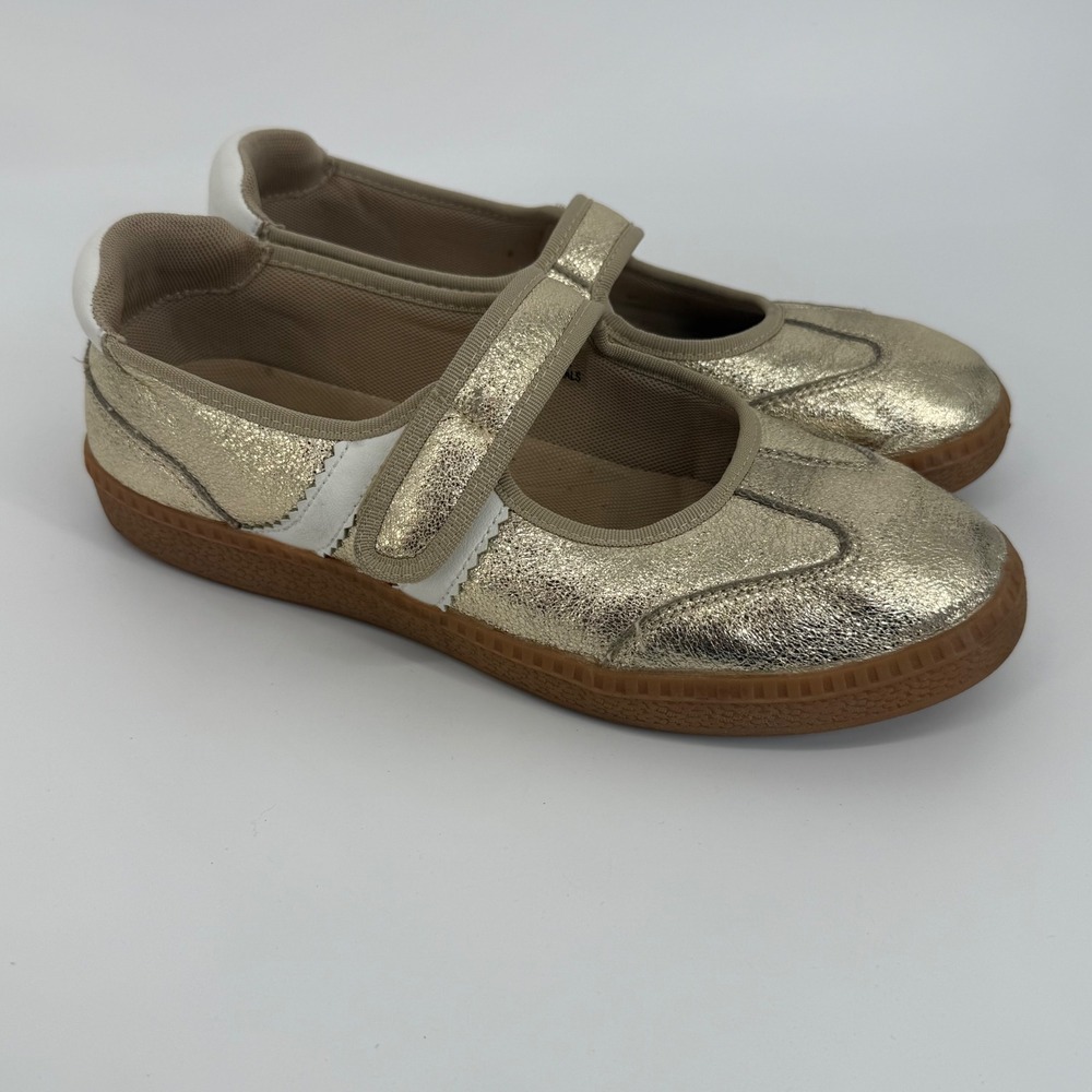 Hey Girl Mary Jane Sneakers Girls Size 10 Gold Good Metallic Calm Down 10 Shoes
